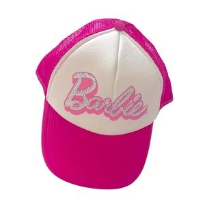 Forever 21 Barbie‎ Pink and White Tracker Hat